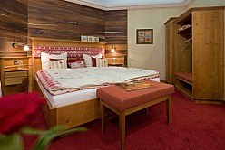 Hotel room interior in country house style