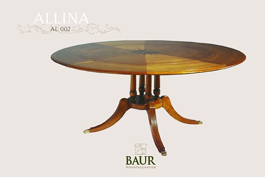 round table in solid wood
