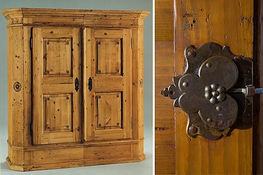BRustic style cupboard with carving